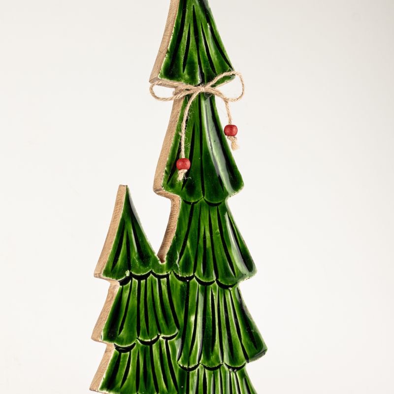 Lost in the Forest - Groot - Twee Geëmailleerde Bomen - (45x15x2.5cm)