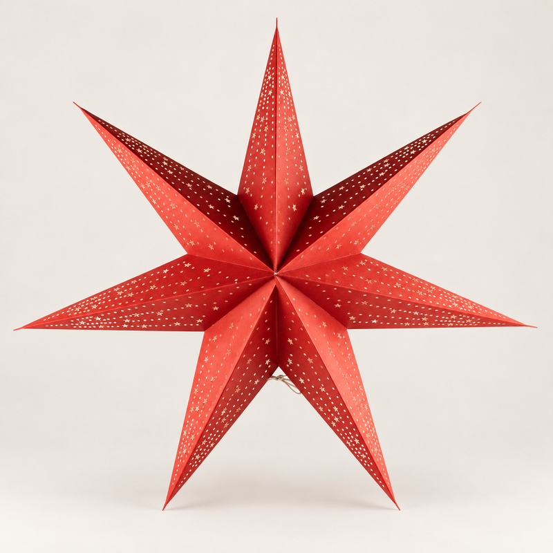 Sterlamp - Lucky Red - Zevenpunten - 60 cm