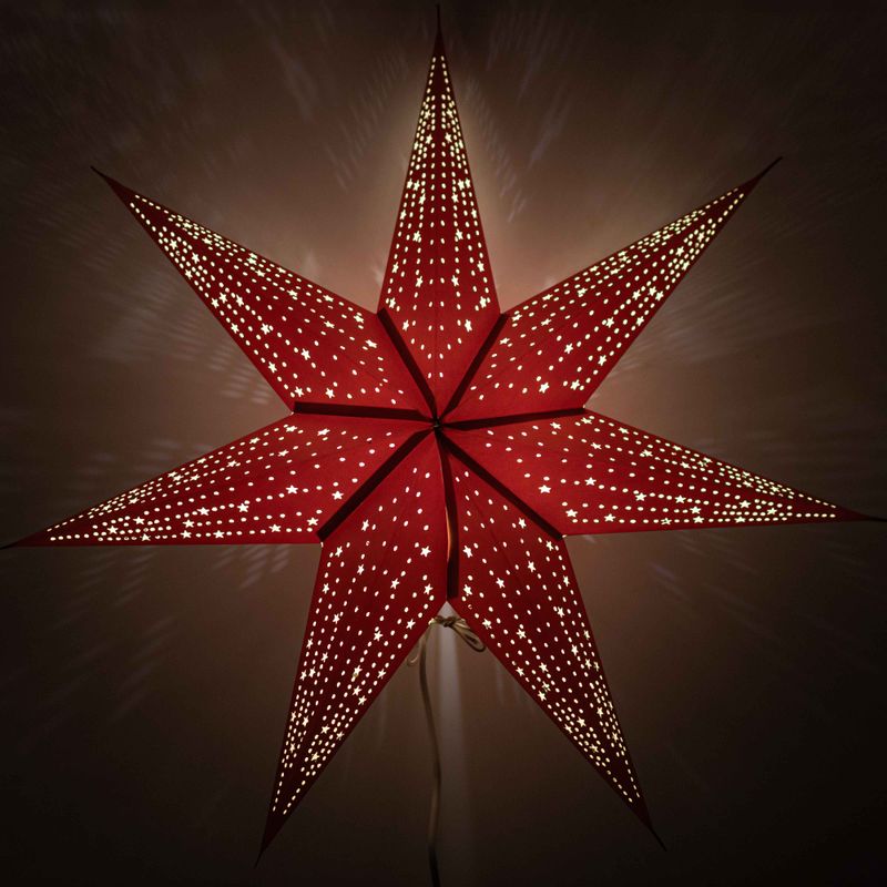 Sterlamp - Lucky Red - Zevenpunten - 60 cm