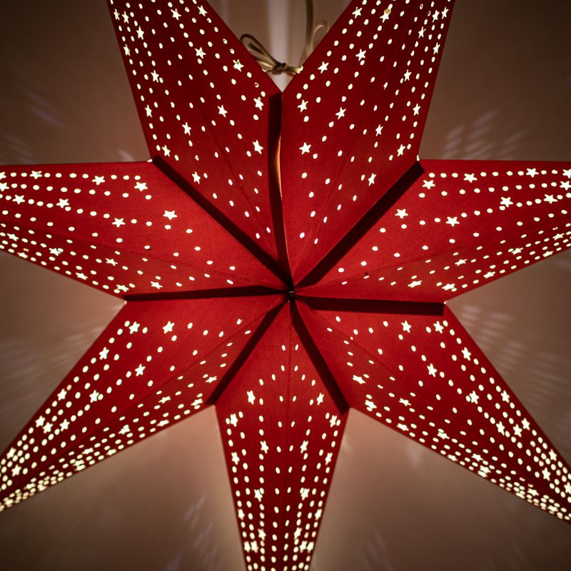 Sterlamp - Lucky Red - Zevenpunten - 60 cm
