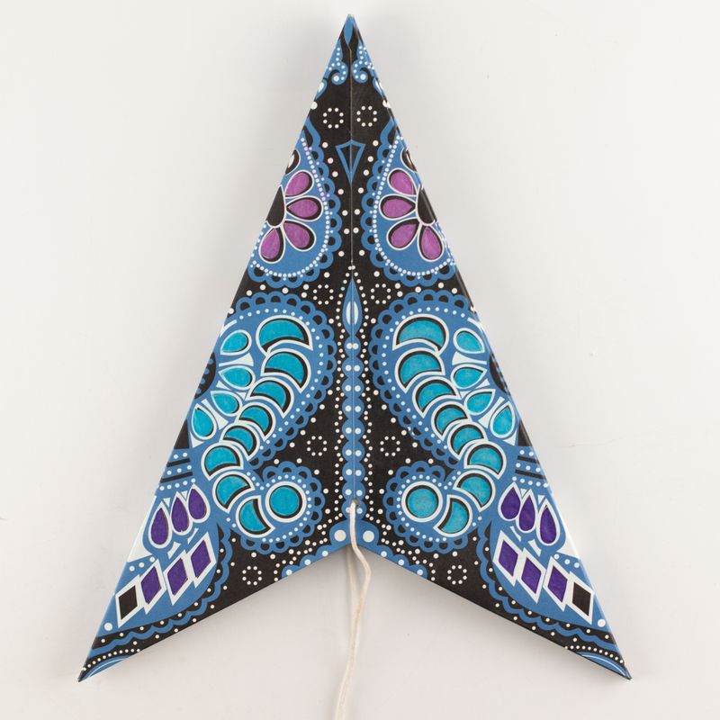 Sterlamp - Paars & Blauwgroen Pauwontwerp met Vijf Punten - 60 cm