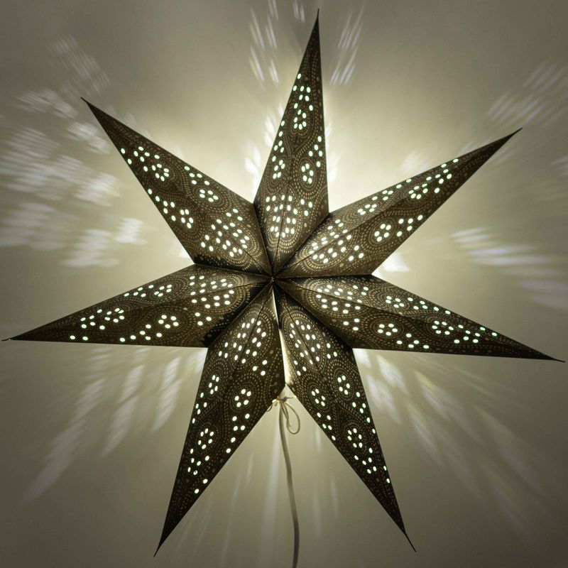 Sterlamp - Zwarte Noorderlicht Zevenpunt - 60 cm