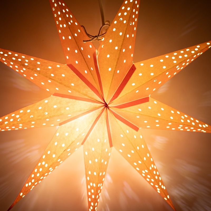 Sterlamp - Oranje Licht Negenpunten - 45 cm