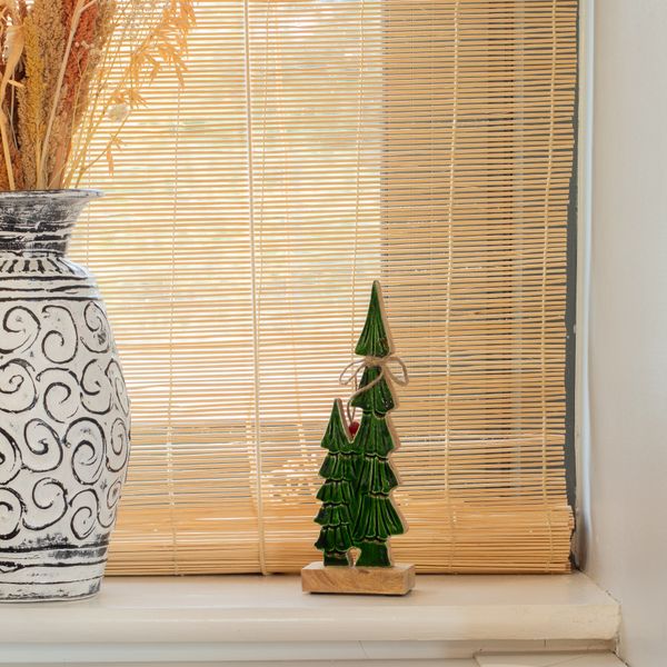 Lost in the Forest – Twee Kleine Emaille Bomen (25x8x2,5 cm)