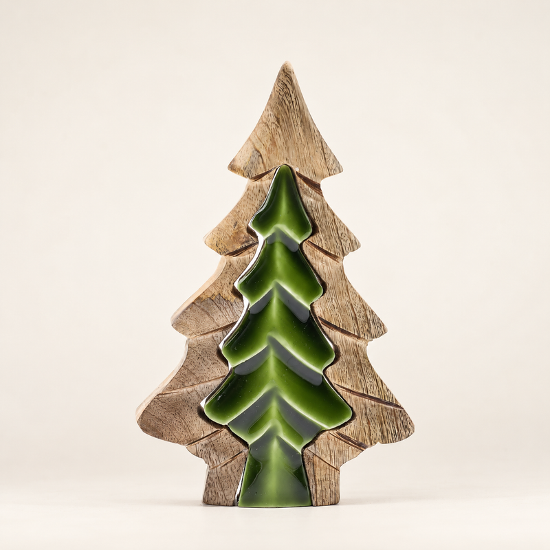 Lost in the Forrest - Kleine Boom in een Boom Houten Decoratie - 15 x 10 cm