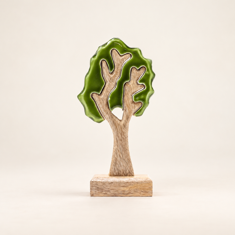 Lost in the Forrest - Enkele Boom 3D Houten Decoratie - 20x10 cm