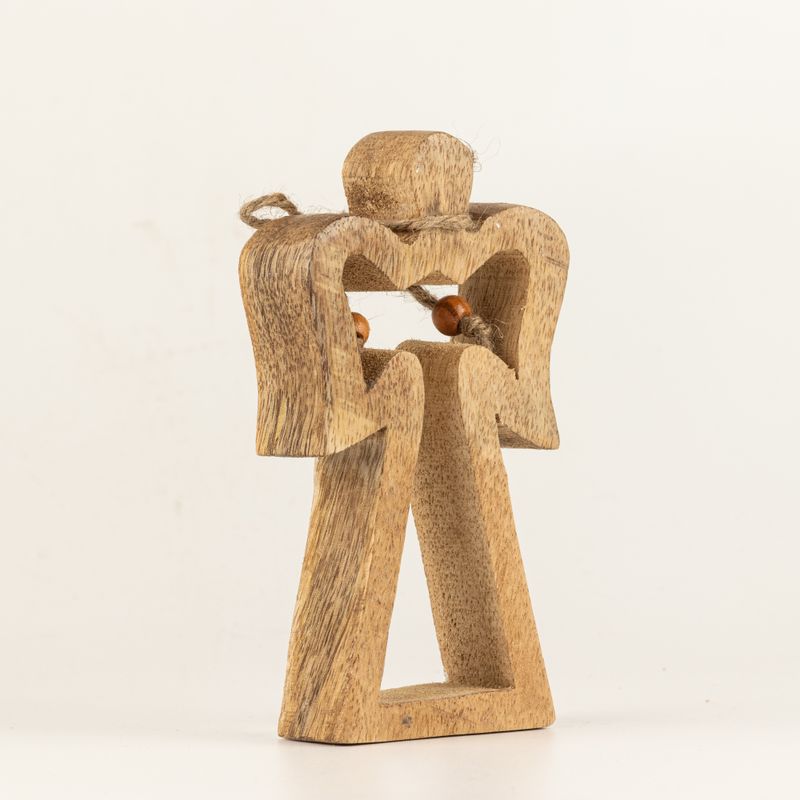 Kleine Halo Engel van Mangohout - Wit Emaille