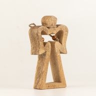 Kleine Halo Engel van Mangohout - Wit Emaille