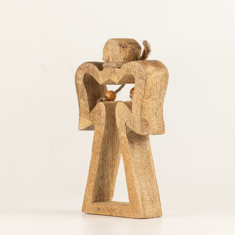 Kleine Halo Engel van Mangohout - Wit Emaille