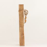 Middelgrote Engel met Halo van Mangohout - Wit Emaille