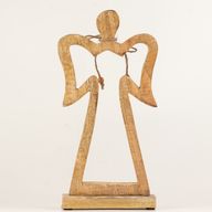 Grote Halo Engel van Mangohout - Wit Emaille