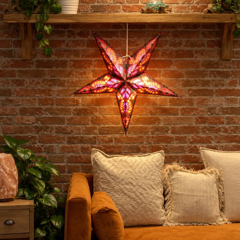 Starterspakket Papieren Sterlampen – 20 Lampenkappen inclusief Kabels & Lampen