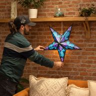 Starterspakket Papieren Sterlampen – 20 Lampenkappen inclusief Kabels & Lampen