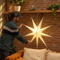 Starterspakket Papieren Sterlampen – 20 Lampenkappen inclusief Kabels & Lampen