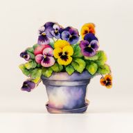 Houten Huisplanten – Mini Viooltje
