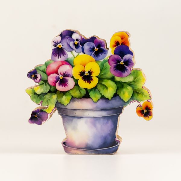 Houten Huisplanten – Mini Viooltje