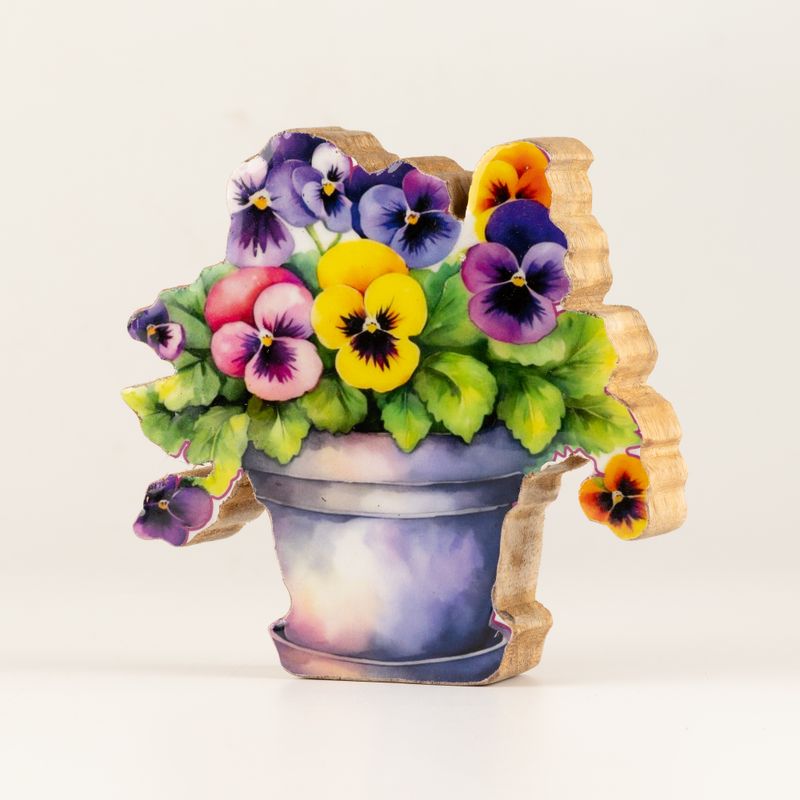 Houten Huisplanten – Mini Viooltje