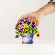 Houten Huisplanten – Mini Viooltje
