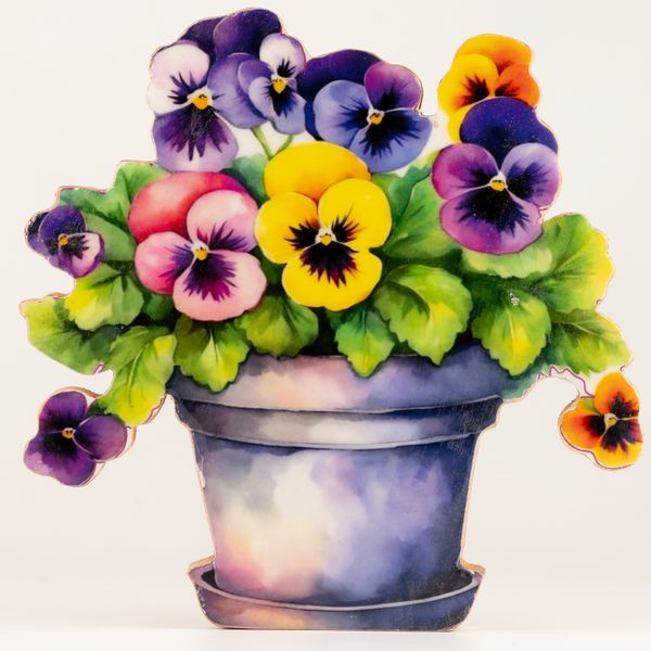 Houten Huisplanten – Groot Viooltje