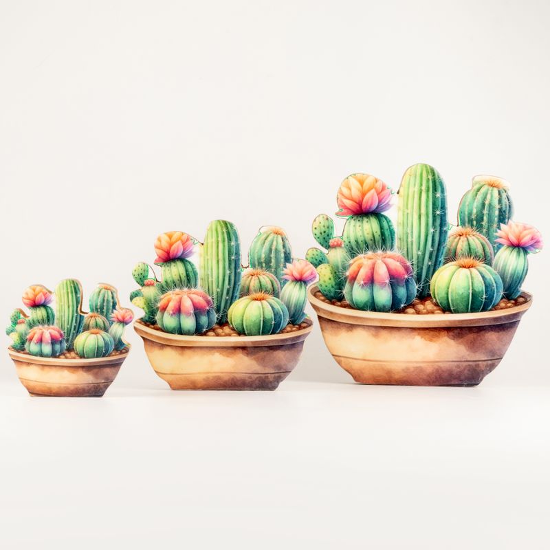Houten Kamerplanten – Middelgrote Cactus Tuin
