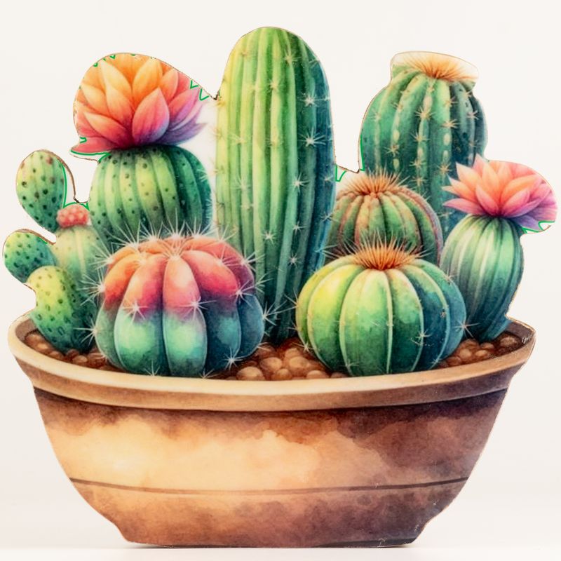 Houten Huisplanten – Grote Cactus Tuin