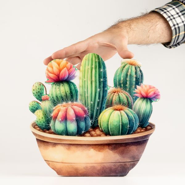 Houten Huisplanten – Grote Cactustuin