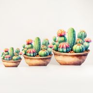 Houten Huisplanten – Grote Cactus Tuin