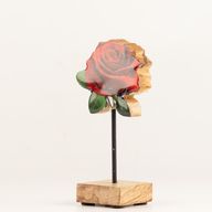 Houten Huisplanten – Mini Enkele Roos