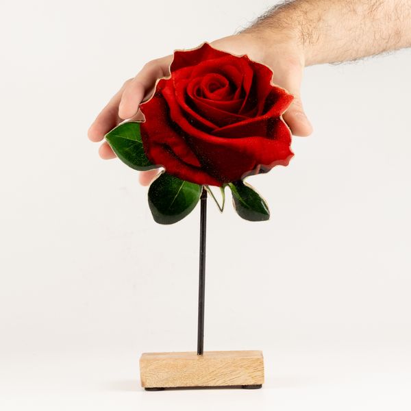 Houten Huisplanten – Grote Roos