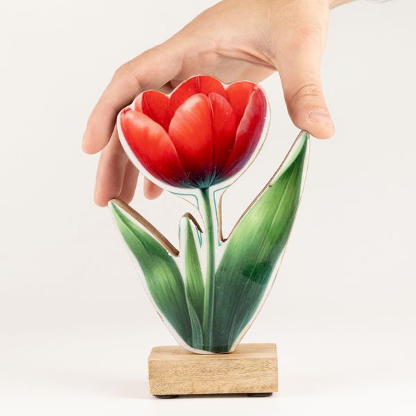 Houten Huisplanten – Middelgrote Tulp