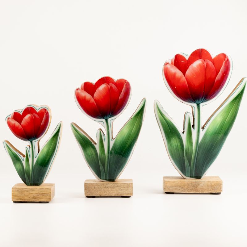 Houten Huisplanten – Grote Tulp