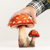 Houten Huisplant – Middelgrote Roodkap Paddestoel