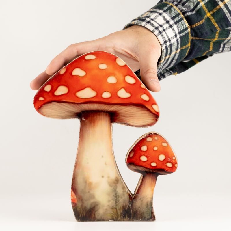 Houten Huisplant – Grote Roodkop Paddenstoel
