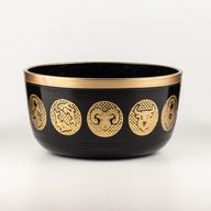 Zwarte Zodiak Schalen – Set van 3 – 15 cm, 19 cm, 20 cm