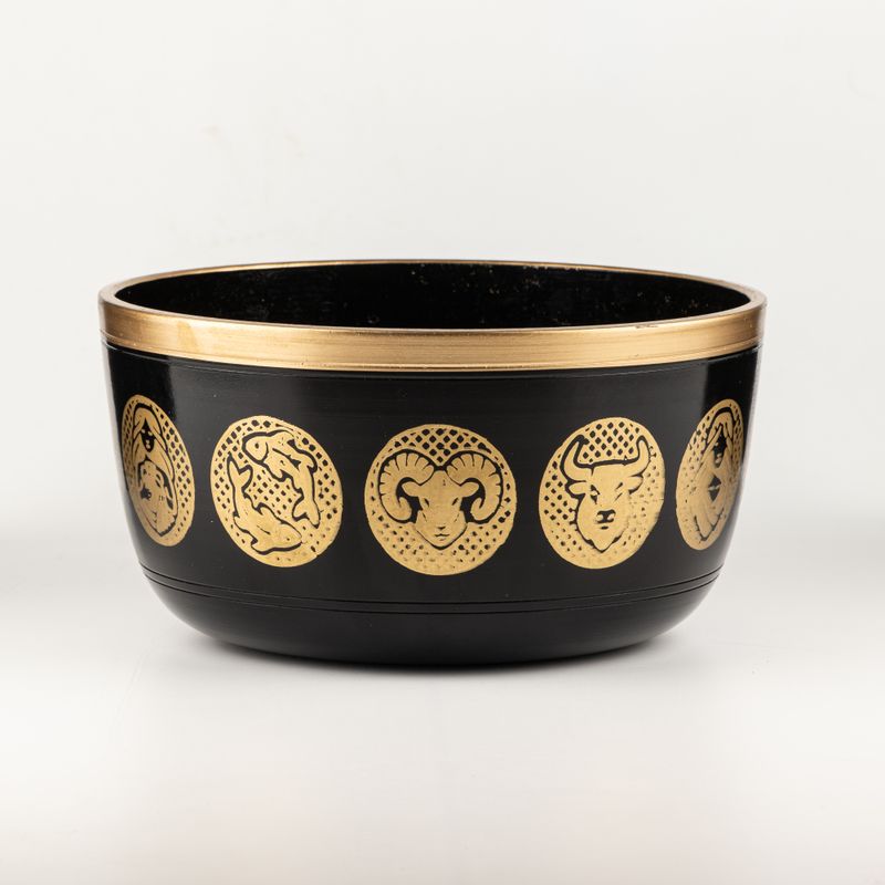 Zwarte Zodiak Schalen – Set van 3 – 15 cm, 19 cm, 20 cm