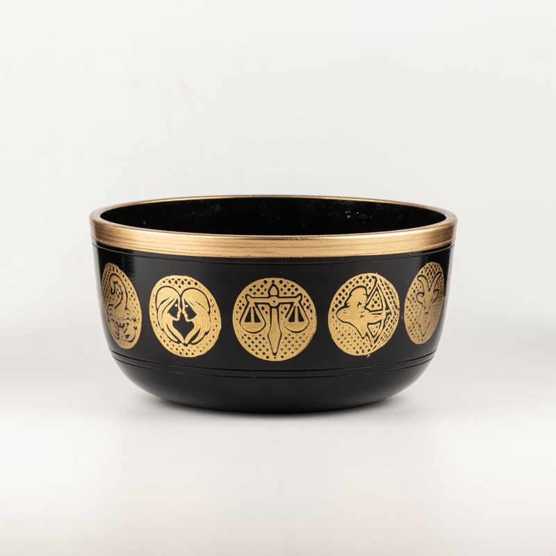 Zwarte Zodiak Schalen – Set van 3 – 15 cm, 19 cm, 20 cm