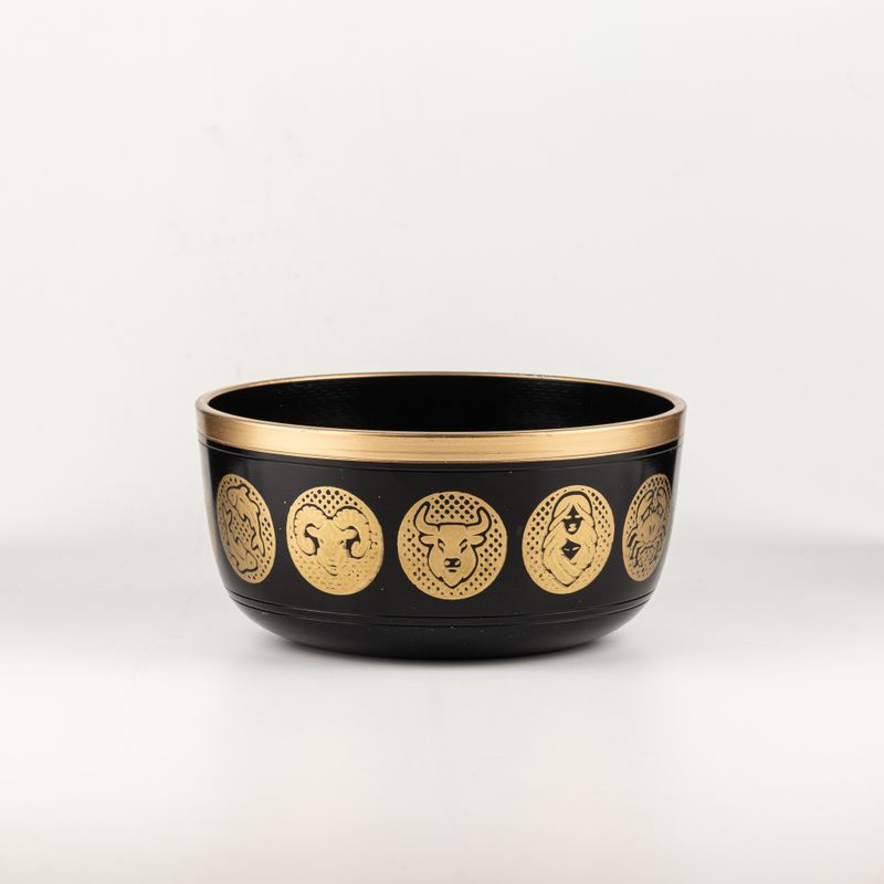 Zwarte Zodiak Schalen – Set van 3 – 15 cm, 19 cm, 20 cm