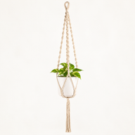 Eenvoudige Macramé Plantenhanger - Naturel