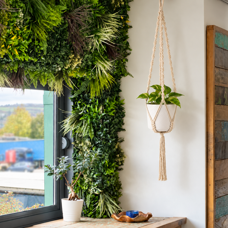 Eenvoudige Macramé Plantenhanger - Naturel