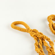Eenvoudige Macramé Plantenhanger - Mosterdgeel
