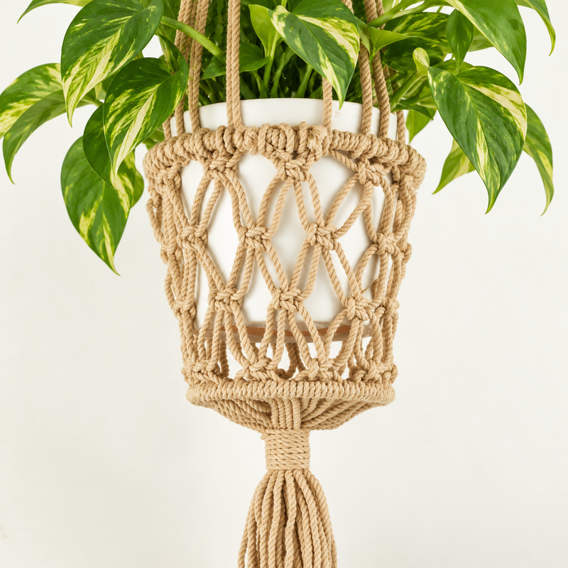 Macramé Plantenhanger - Camel