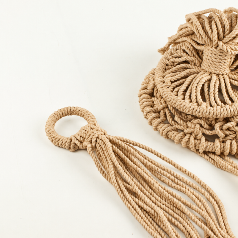 Macramé Plantenhanger - Camel