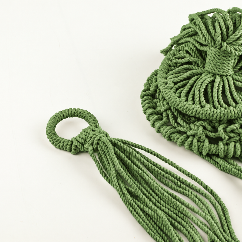 Macramé Plantenhanger - Groen