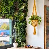 Macramé Plantenhanger - Mosterdgeel