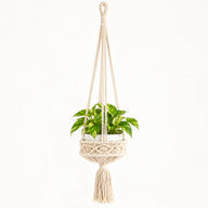 Grote Macramé Plantenhanger - Naturel