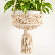 Grote Macramé Plantenhanger - Naturel