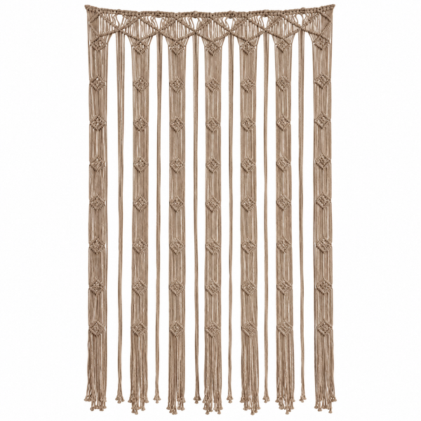 Macramé Gordijn - Camel
