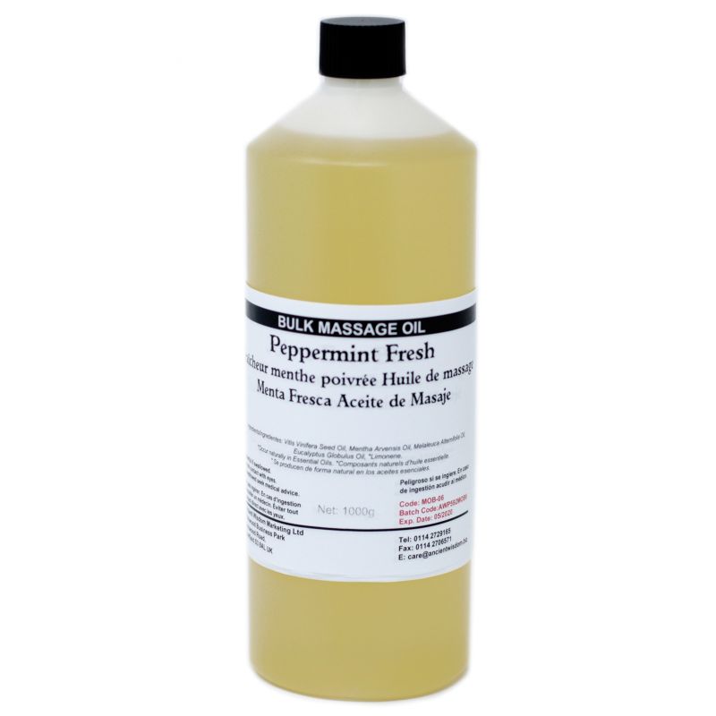 Massage & Bad Olie - 1kg - Pepermunt