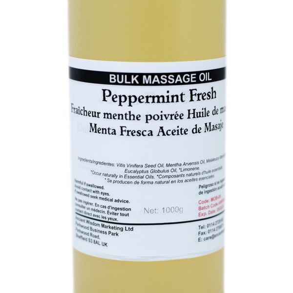 Massage & Bad Olie - 1kg - Pepermunt