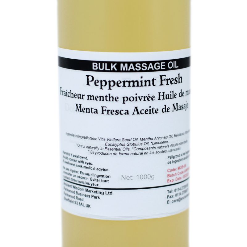 Massage & Bad Olie - 1kg - Pepermunt